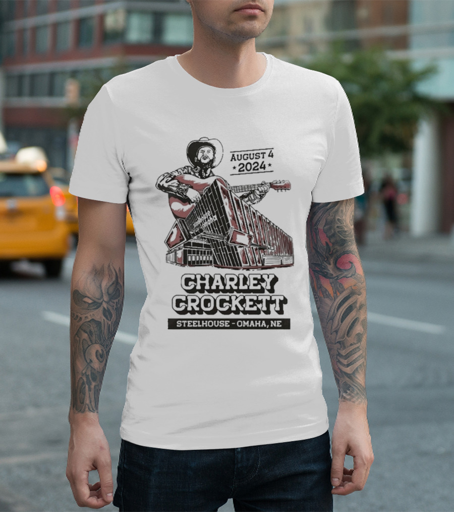 Charley Crockett August 4 2024 Steelhouse Omaha NE T-Shirt