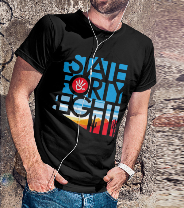 State Forty Eight Love Handprint Desert Sunset T-Shirt