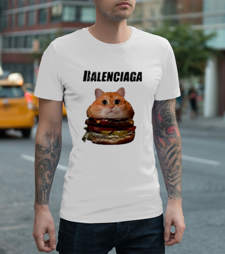 Balenciaga Burger Cat Hot T-Shirt
