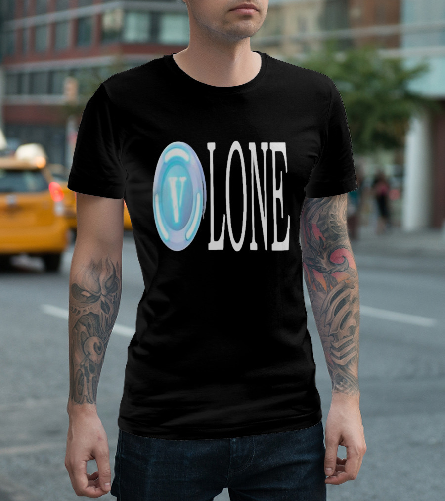 Bussinapparelco Vlone Vbuck Coin Icon And Text T-Shirt