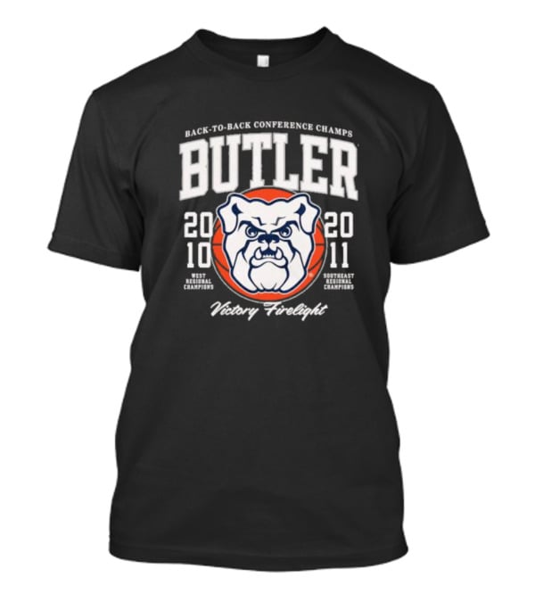 Back-to-Back Conference Champs Butler 2010 2011 Victory Firelight T-Shirt