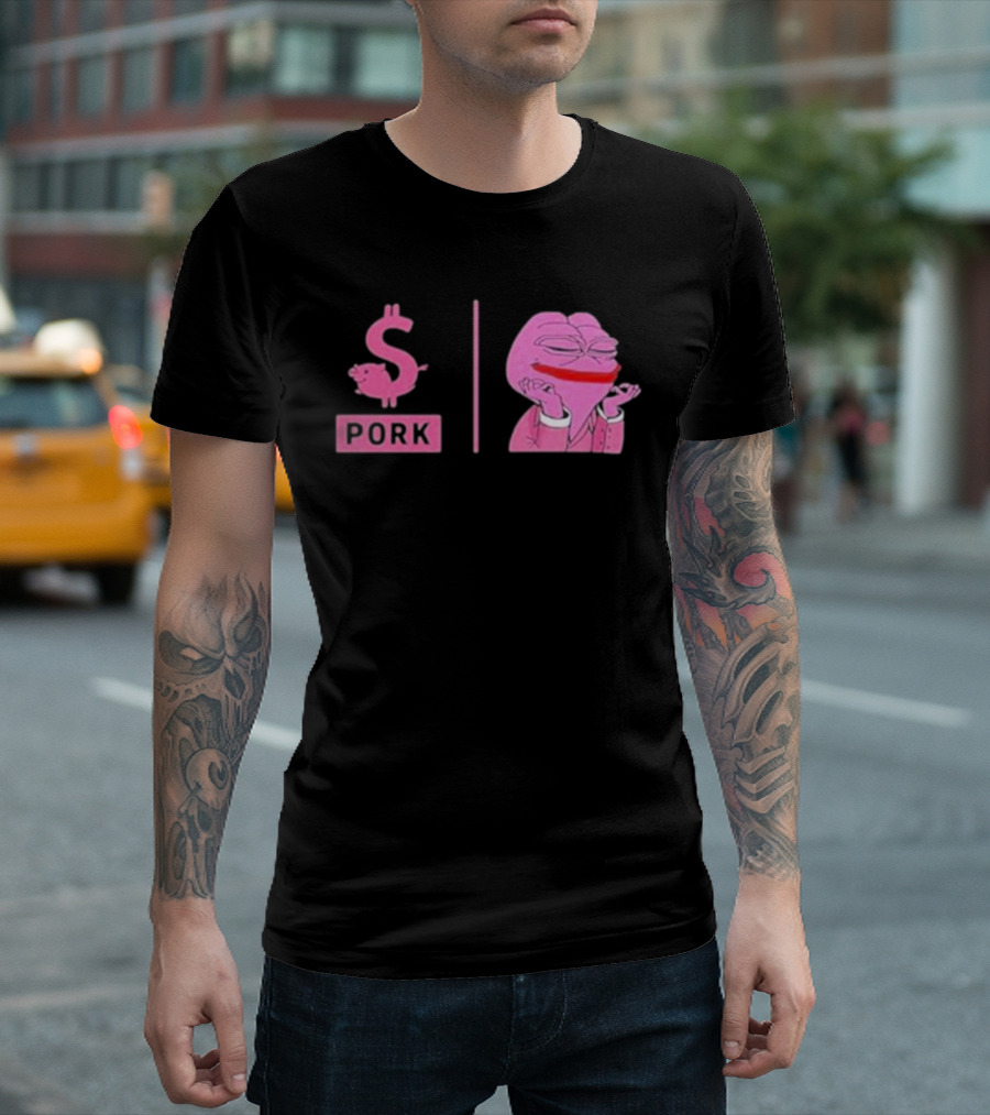 Pork $pork Pepe Meme Pink Frog T-Shirt