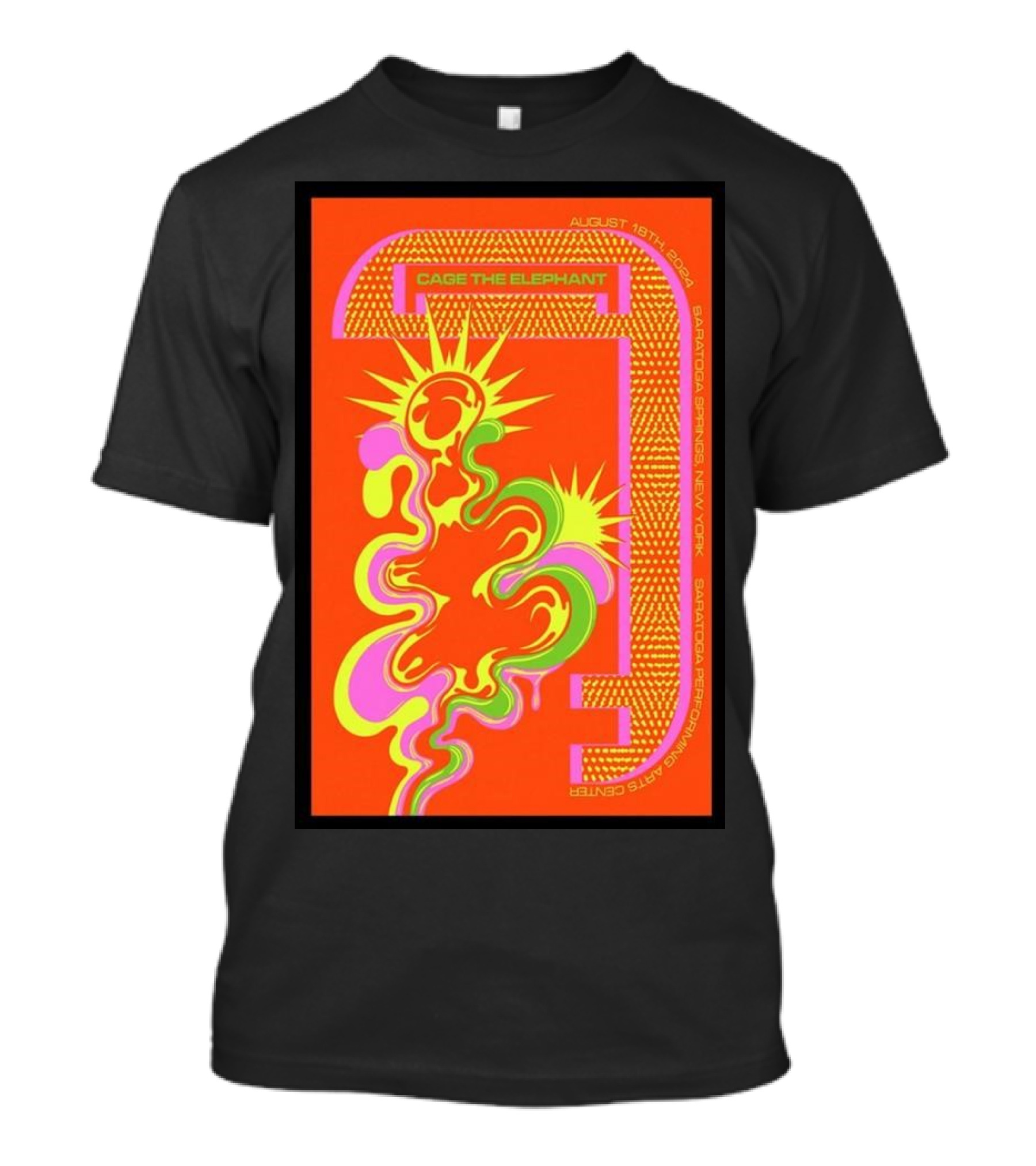 Cage The Elephant August 18th 2024 Saratoga Springs NY Concert T-Shirt