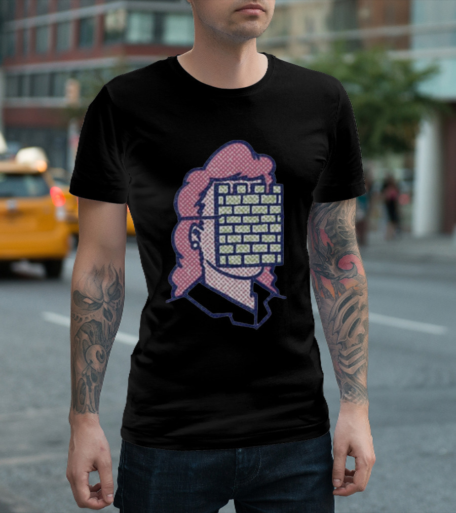 Castleface Records Gal Friday Brick Wall Face mullet T-Shirt