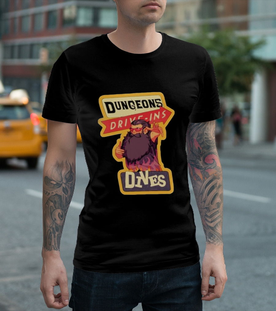 Dungeons Drive-Ins Dives Catskullery Senshi T-Shirt