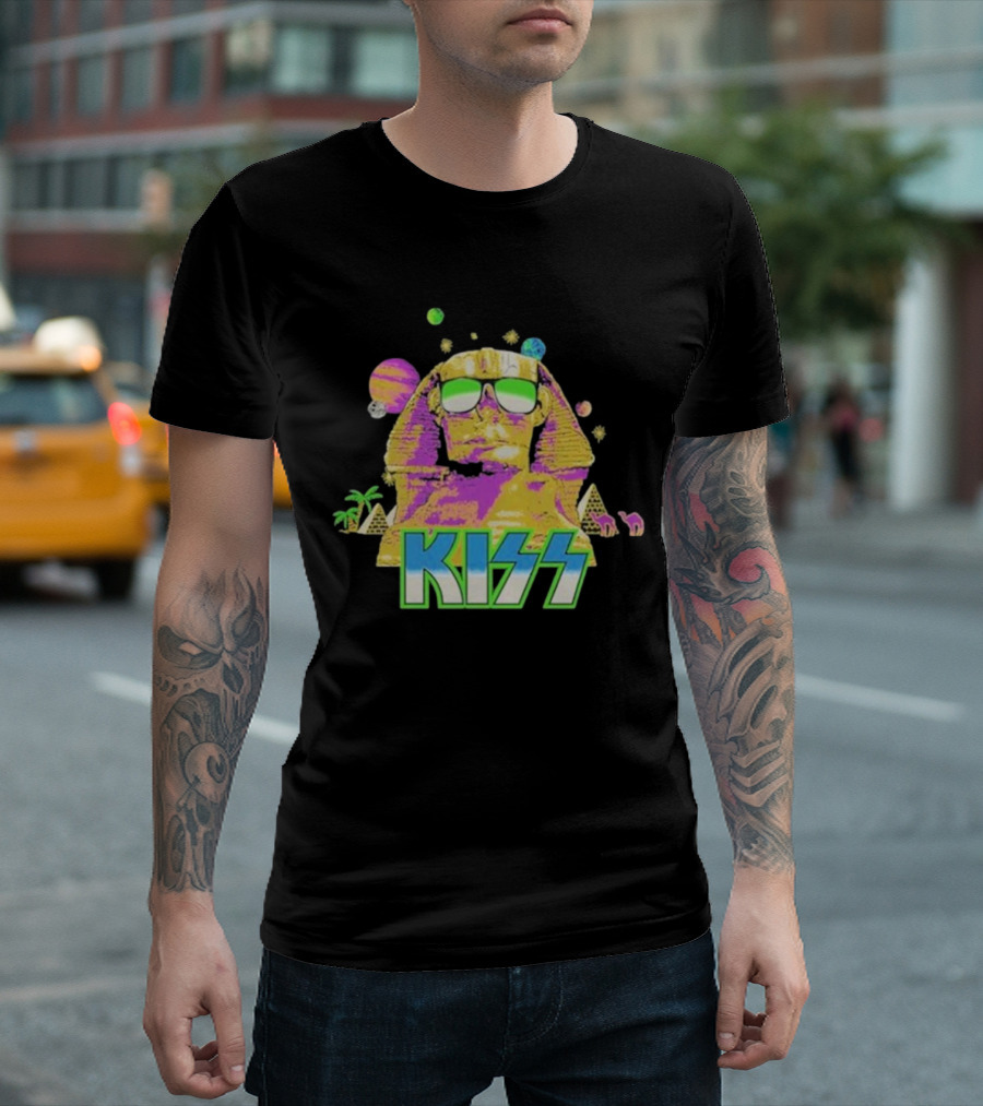 Kiss Hot in the Shade Sphinx Neon T-Shirt