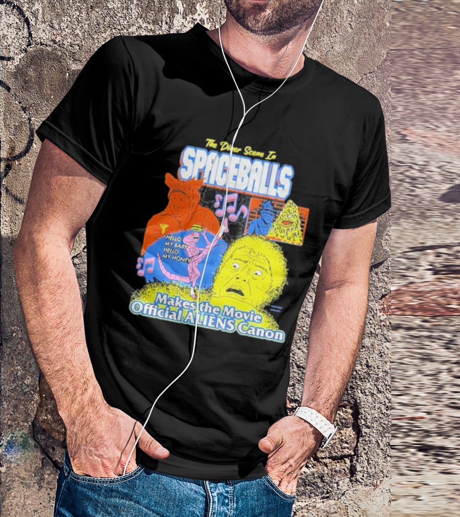 Spaceballs The Diner Scene Makes The Movie Official Aliens Canon T-Shirt