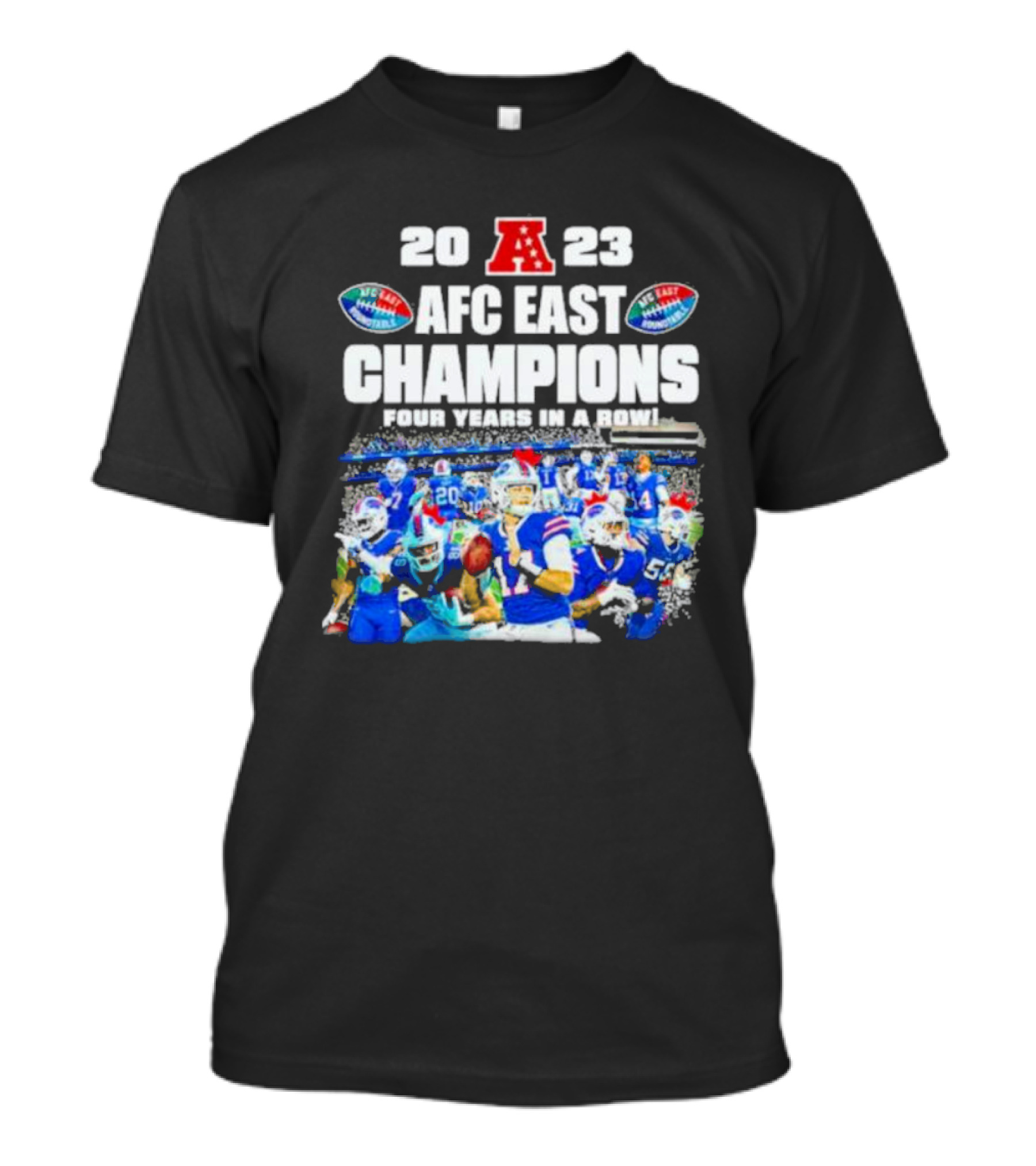 20 23 AFC East Champions Four Years In A Row Buffalo Bills Football T-Shirt