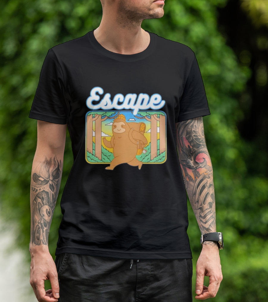 Escape The Ordinary Sloth Walking Through Nature T-Shirt