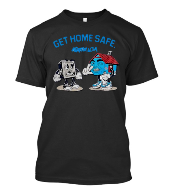 Get Home Safe America Hollyhood Baybay Cartoon House And Block Characters T-Shirt