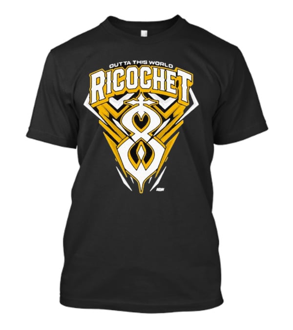 Outta This World Ricochet AEW Logo Yellow Black T-Shirt