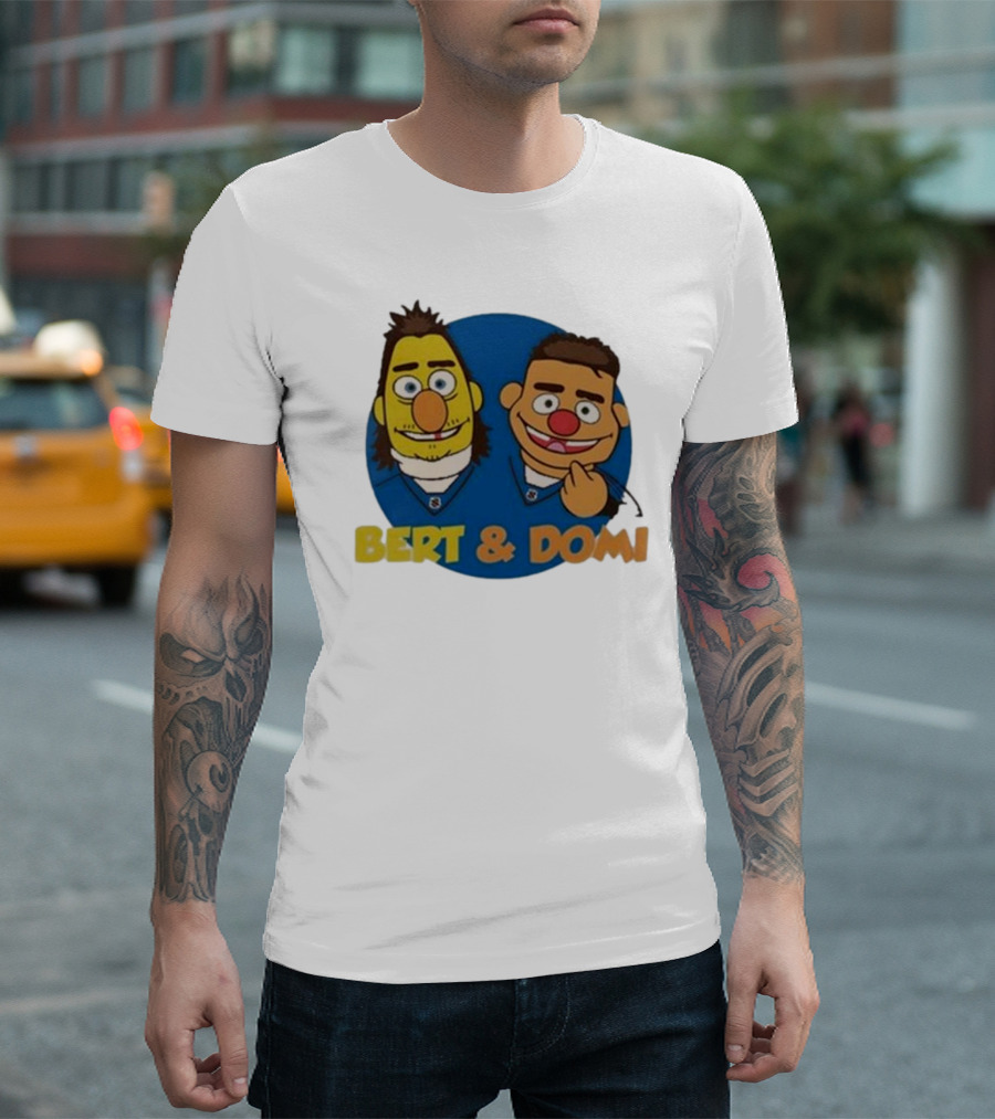 Bert And Domi Flowbuds Logo Cartoon T-Shirt