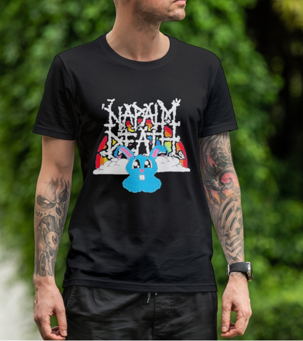 Napalm Death Rainbow Bunny Fobtours T-Shirt