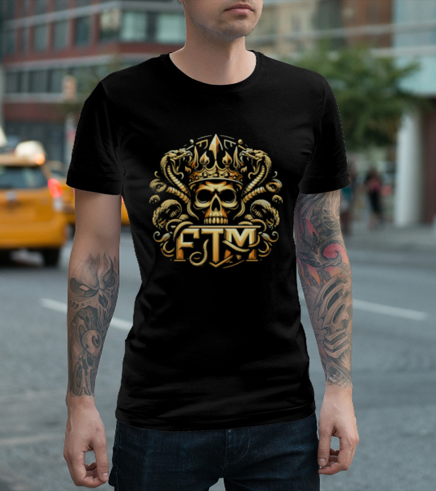 Franky The Mobster Misery Kingdom Crest Skull Crown Serpents FTM T-Shirt
