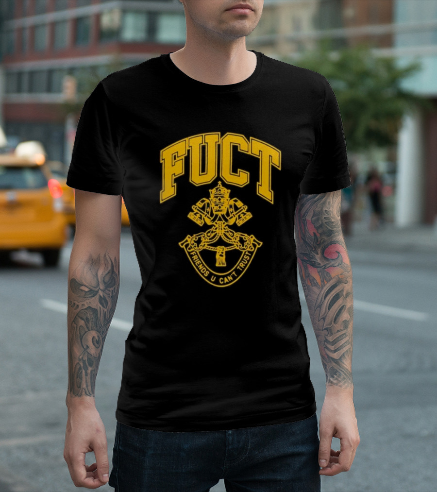 Fuct Friends U Can't Trust Vatican City Crest T-Shirt