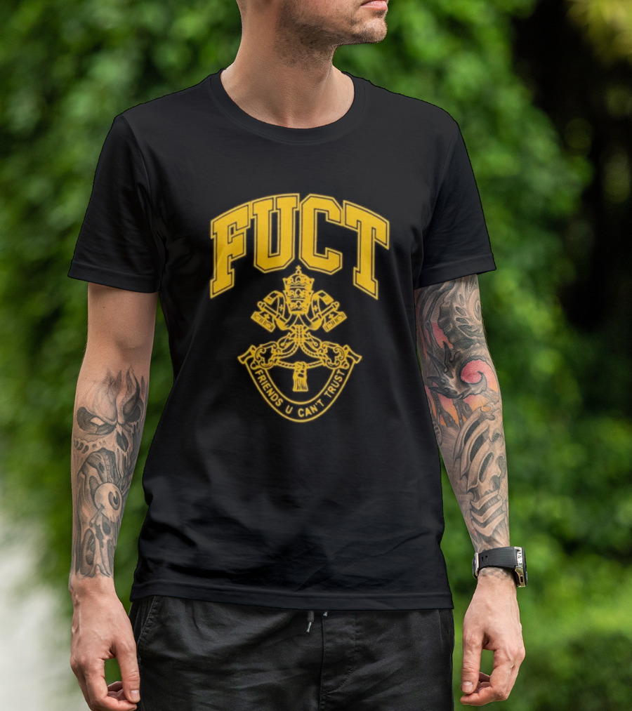 Fuct Friends U Can't Trust Vatican City Crest T-Shirt