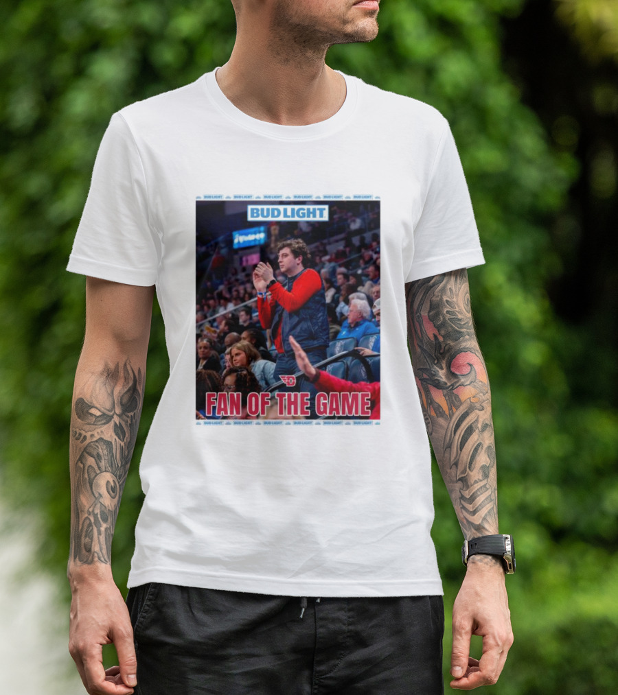 Dayton Basketball Bud Light Fan Of The Game Courtside Highlight T-Shirt