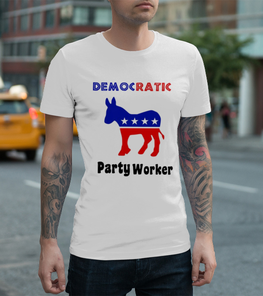Democratic Party Worker Donkey Emblem T-Shirt