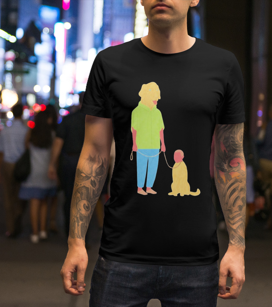 Dogswap Staselė Jakunskaitė Human Dog Head Swap T-Shirt