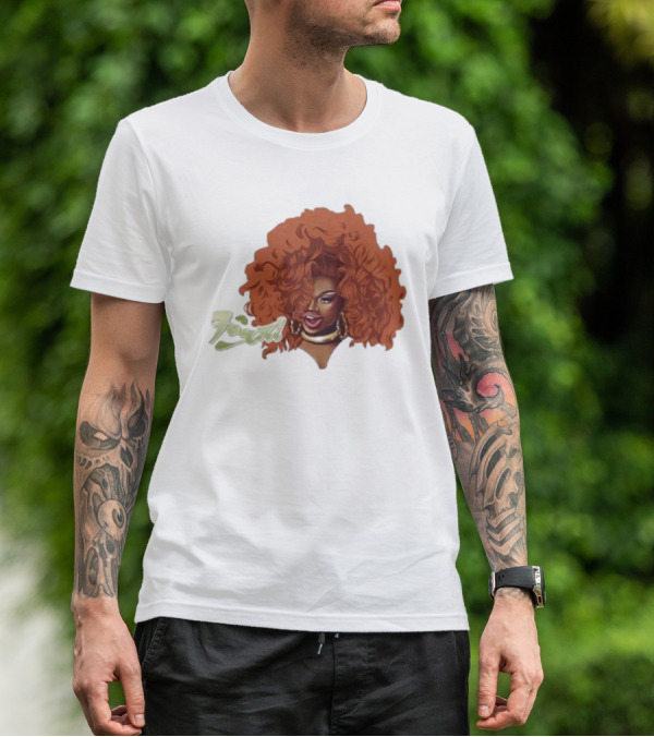 Drag Queen Sunami Foam Iconic Curly Hair T-Shirt