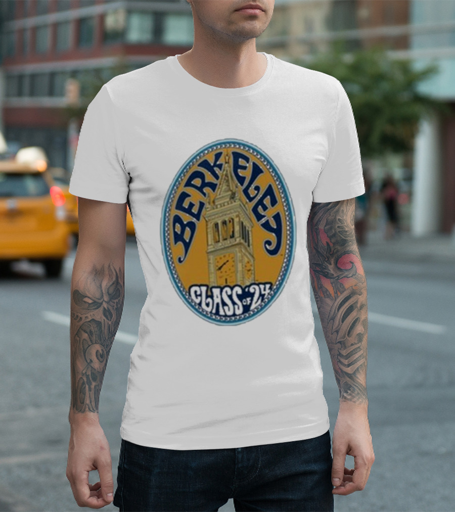Berkeley Class Of 24 Sather Tower Oval T-Shirt