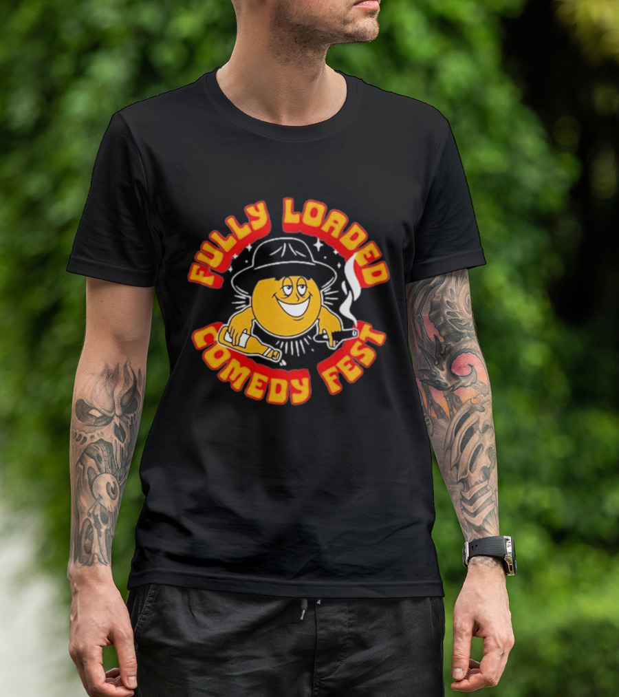 Bert Kreischer Fully Loaded Comedy Fest 2024 Smoking Bottle Hat Emblem T-Shirt