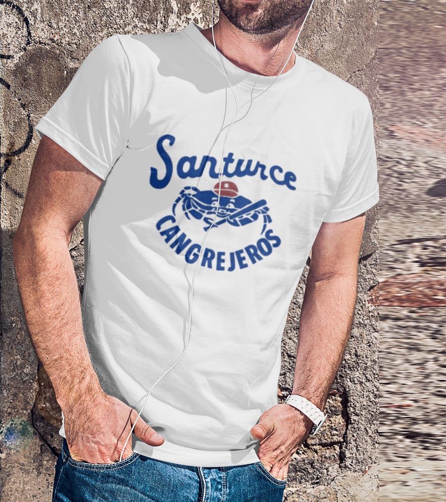 Santurce Cangrejeros Blue Crab Baseball T-Shirt