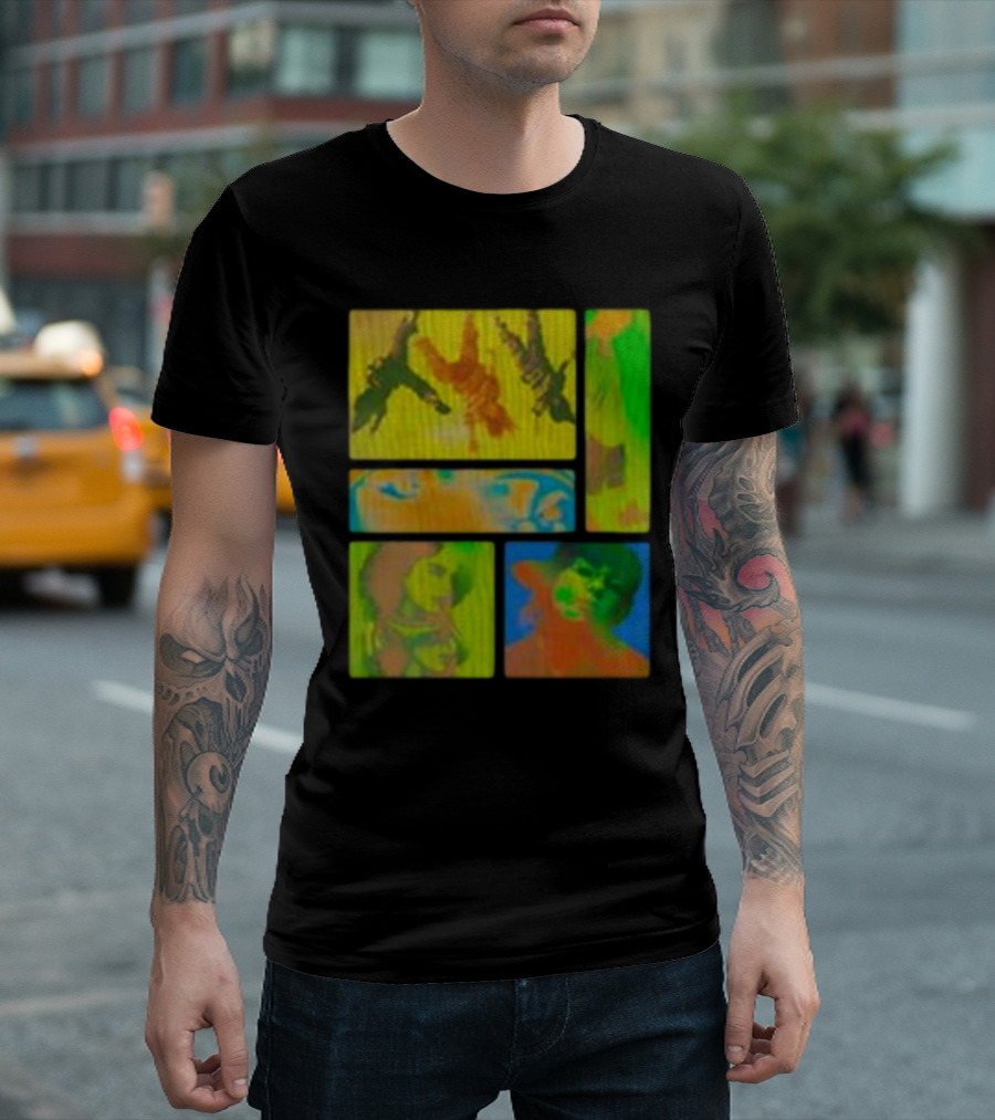 Billie Eilish Birds Of A Feather Collage Thermal Multicolor Portraits T-Shirt