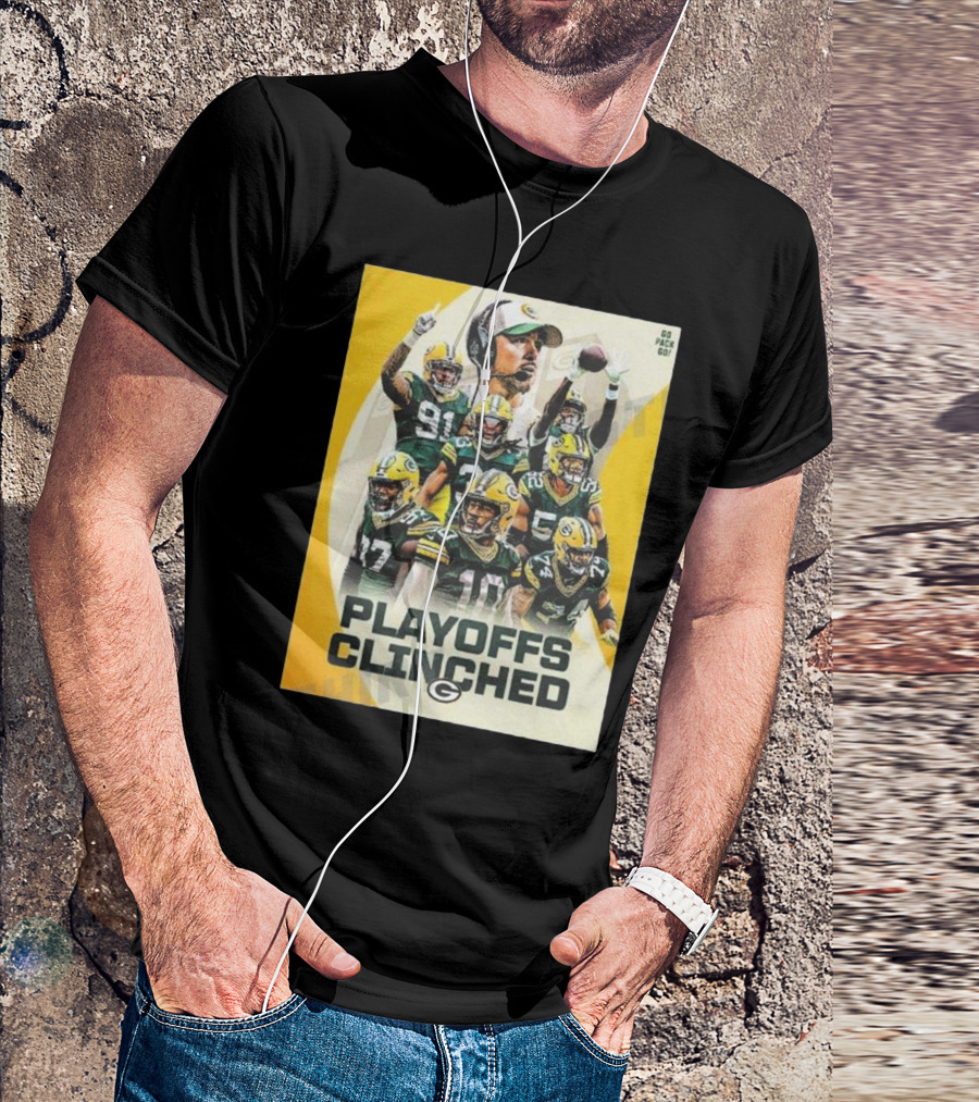 Go Pack Go Playoffs Clinched Green Bay Packers T-Shirt