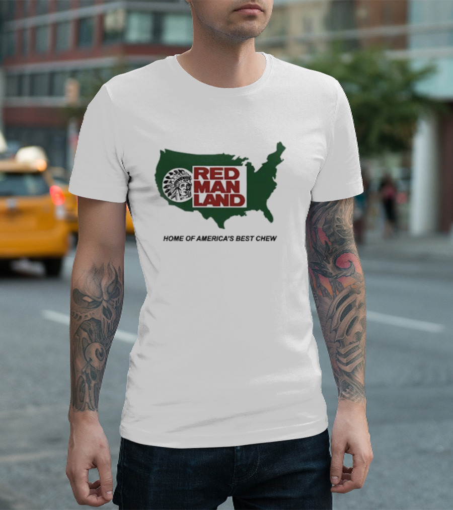 Red Man Land Home Of America's Best Chew Map Image T-Shirt