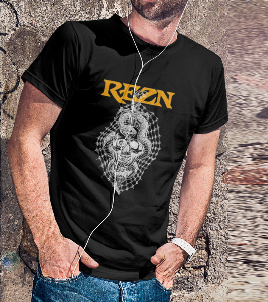 Hello Rezn Skull And Snake Web T-Shirt