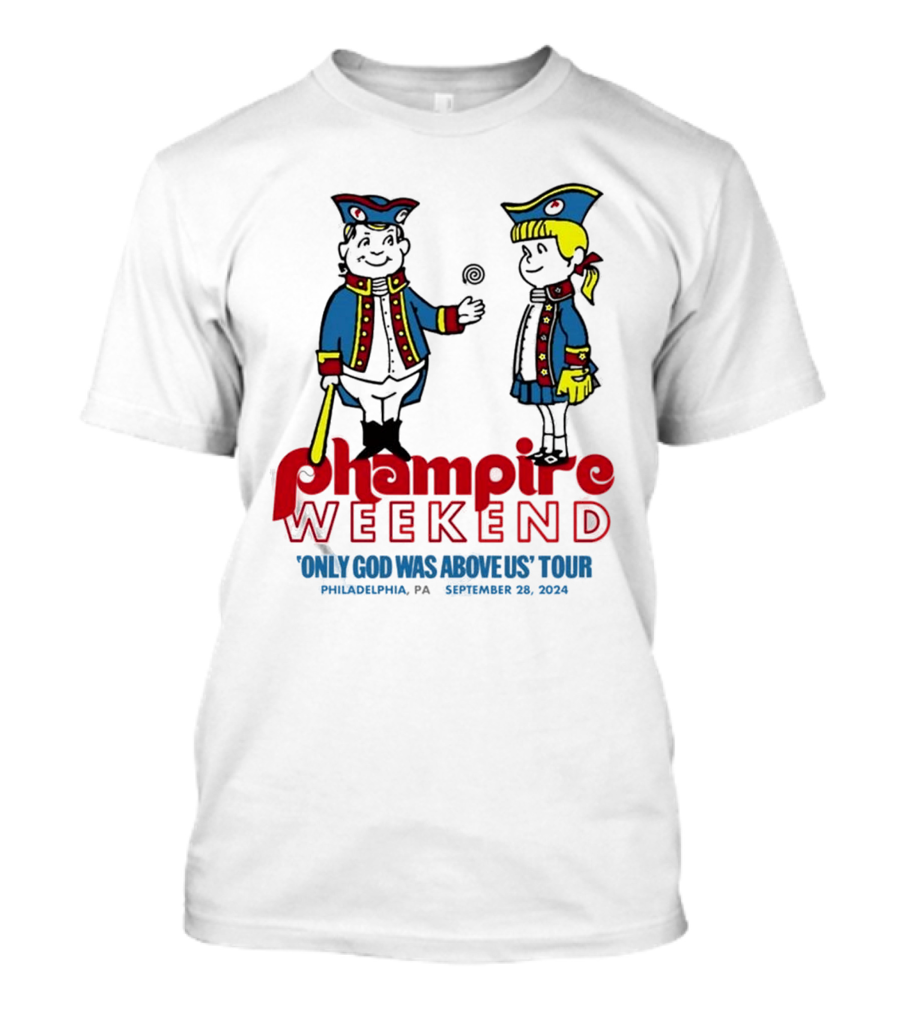 Phampire Weekend Only God Was Above Us Tour Philadelphia September 28 T-Shirt