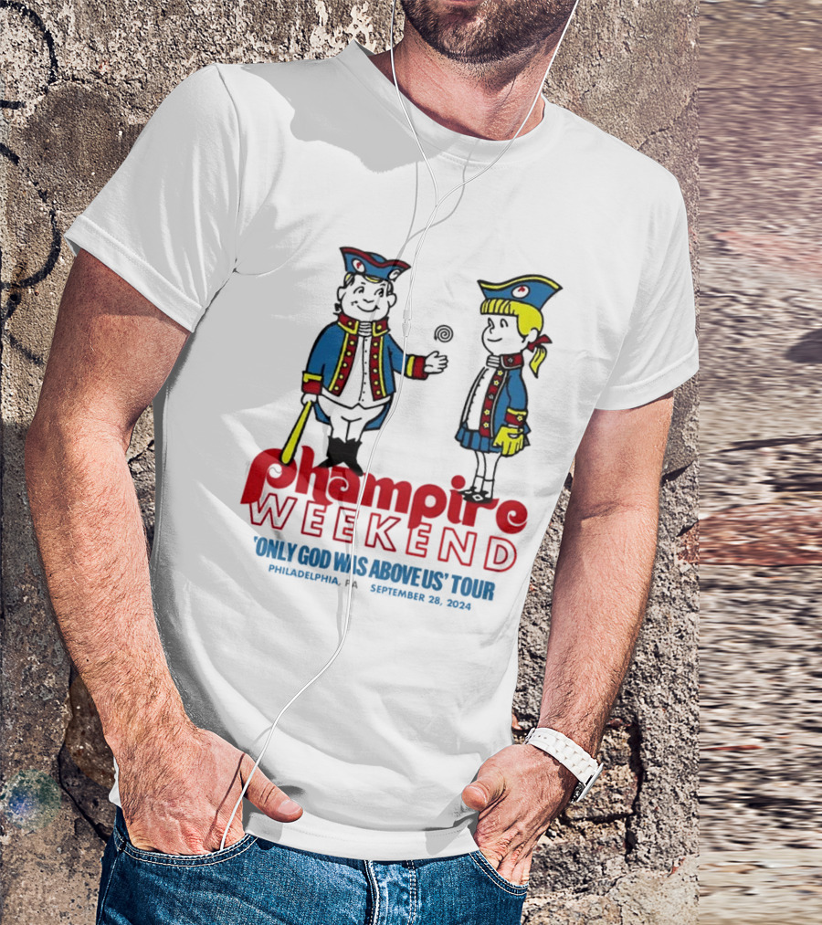 Phampire Weekend Only God Was Above Us Tour Philadelphia September 28 T-Shirt