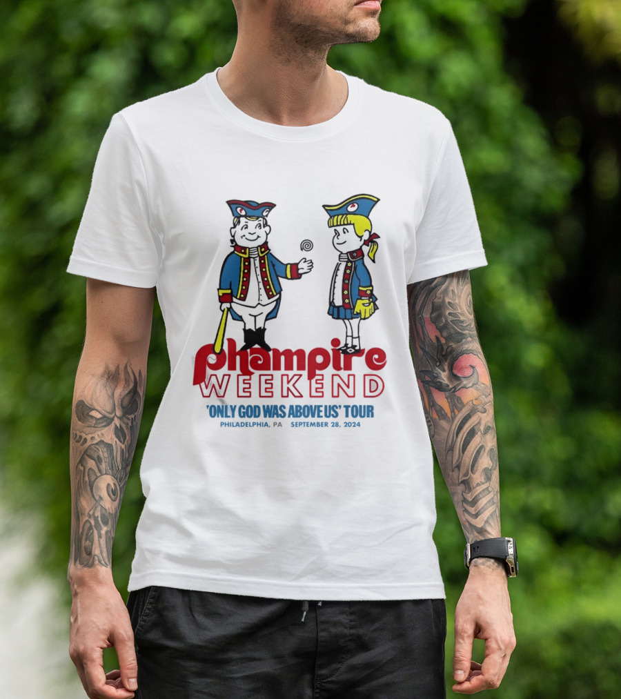 Phampire Weekend Only God Was Above Us Tour Philadelphia September 28 T-Shirt