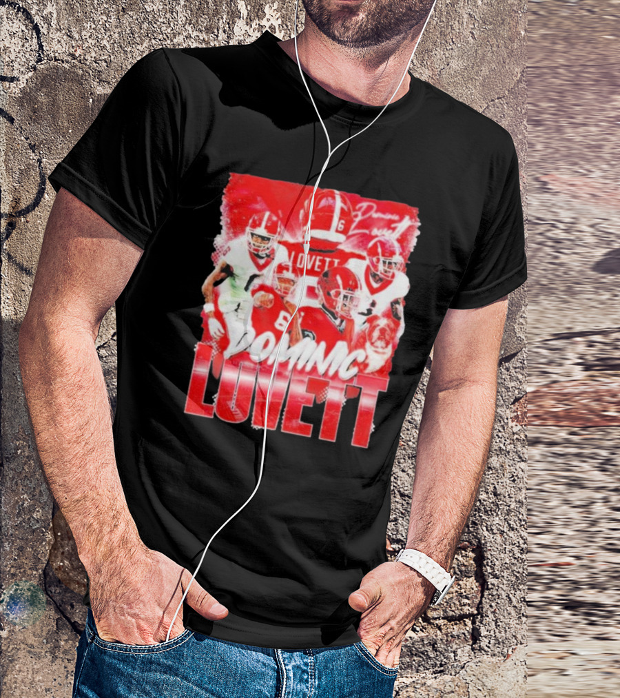 Georgia Bulldogs Dominic Lovett Football Sportswear T-Shirt