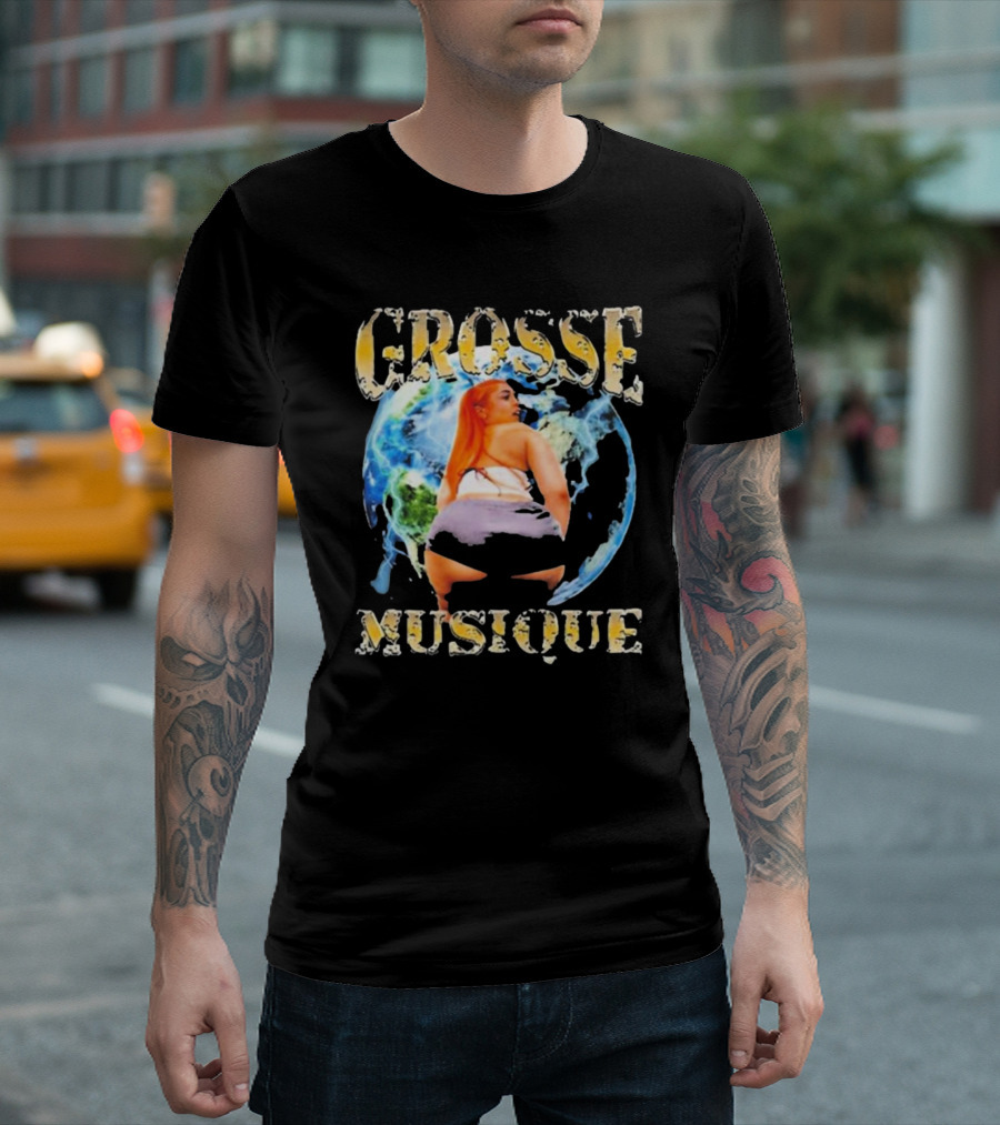 Grosse Musique Earth Background Rare Bootleg T-Shirt