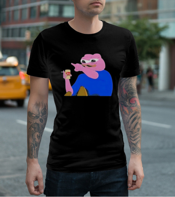 Haider $Pork Based Beer Cheetos And Pepe Style Image T-Shirt