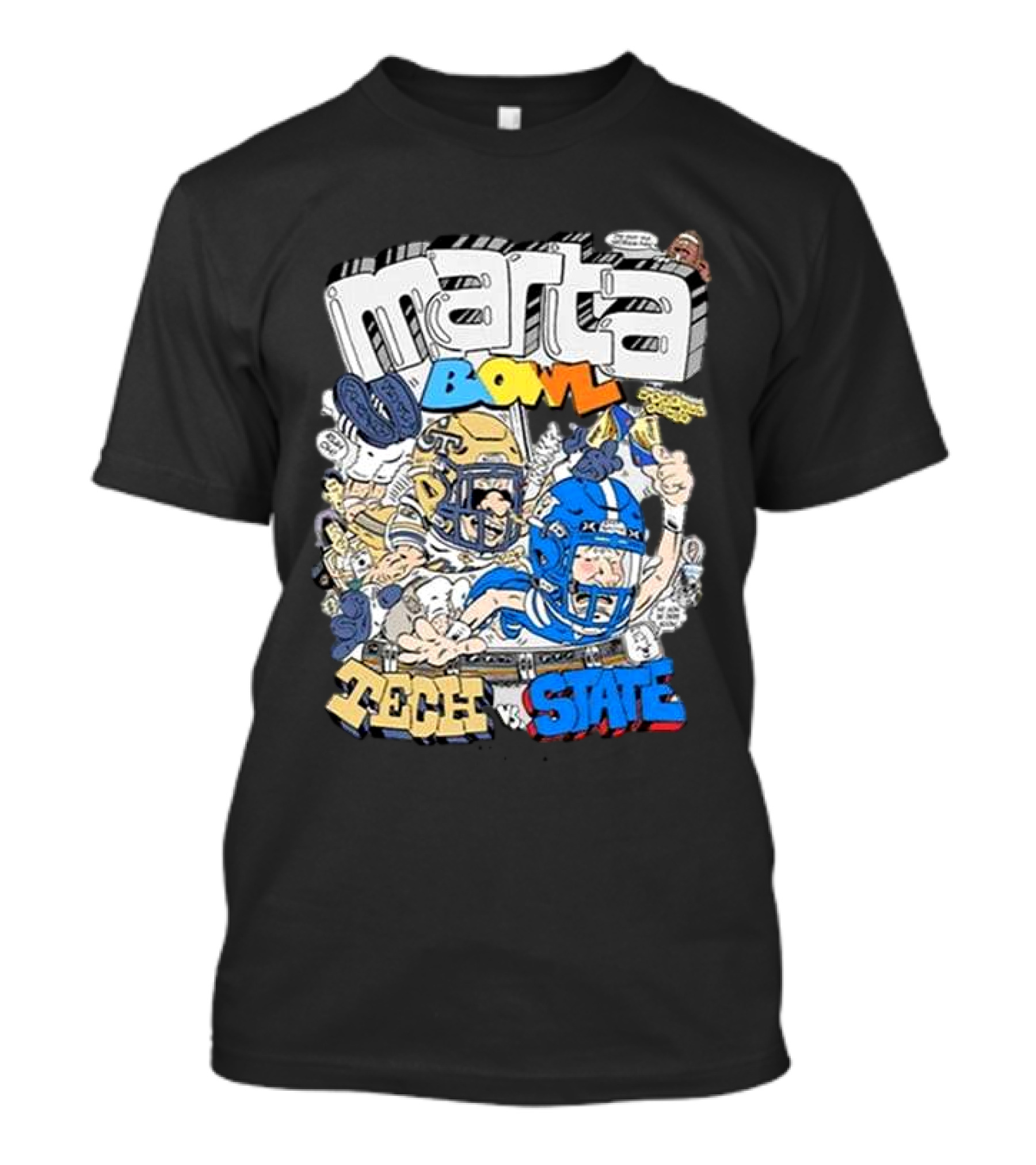 Marta Bowl Tech Vs State Football Clash T-Shirt