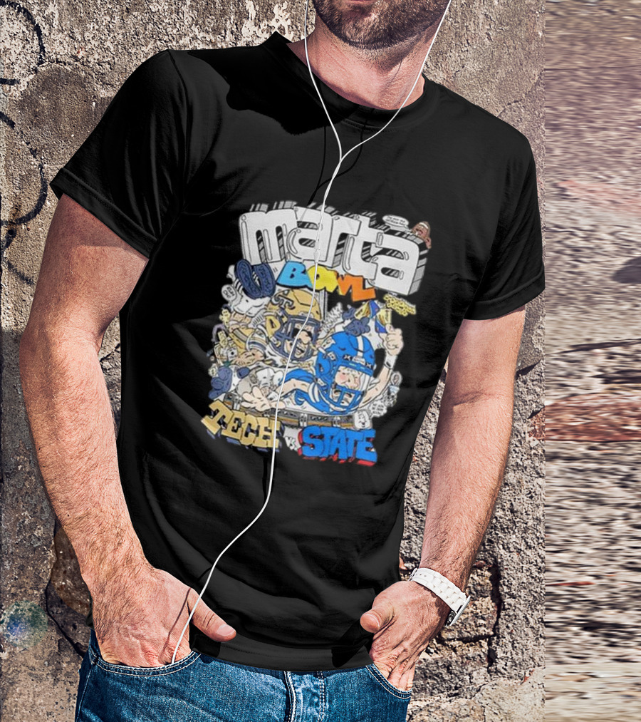 Marta Bowl Tech Vs State Football Clash T-Shirt