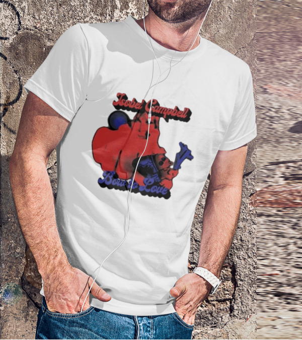Isobel Campbell Bow To Love Retro Red And Blue T-Shirt
