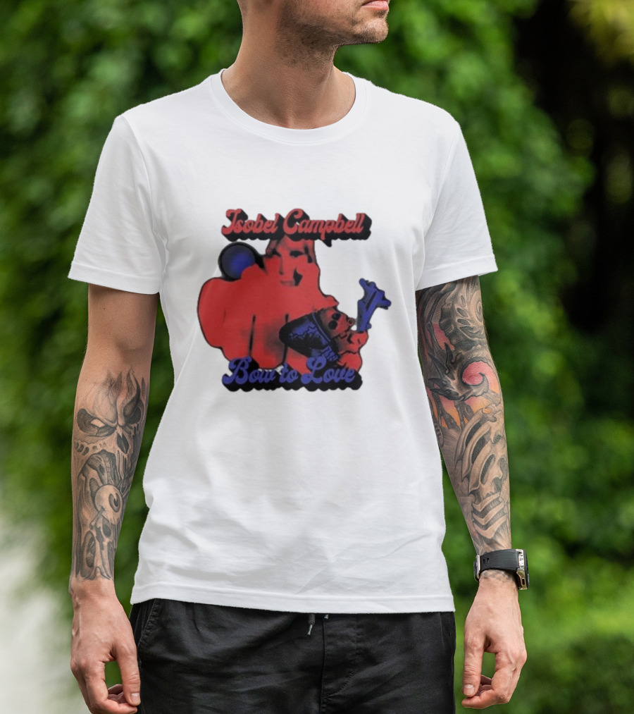 Isobel Campbell Bow To Love Retro Red And Blue T-Shirt