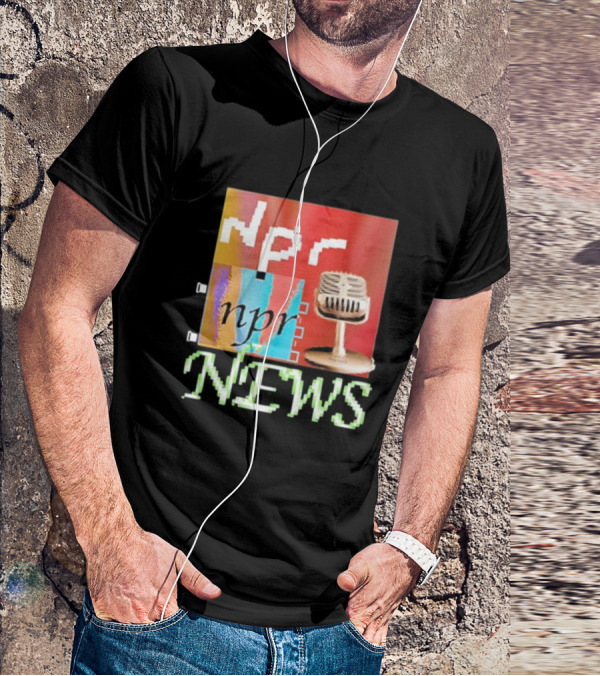 NPR News Vintage Microphone Graphic Jack Corbett TikTok T-Shirt