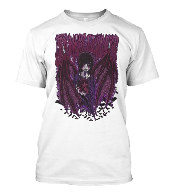 Johnnie Guilbert Vampire Dark Gothic Artwork With Wings And Heart T-Shirt
