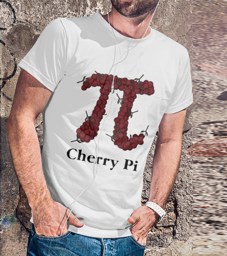 Cherry Pi Jon Hurwitz π Symbol Made Of Red Cherries T-Shirt