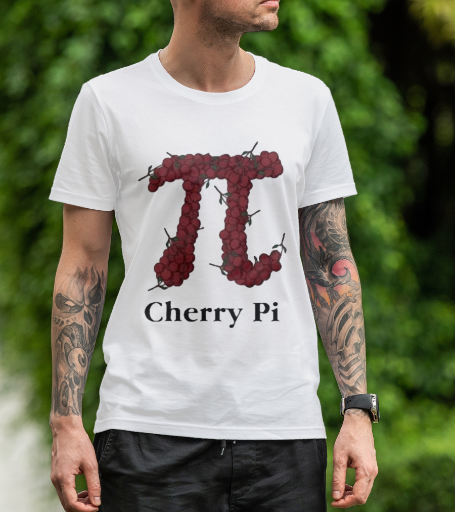 Cherry Pi Jon Hurwitz π Symbol Made Of Red Cherries T-Shirt