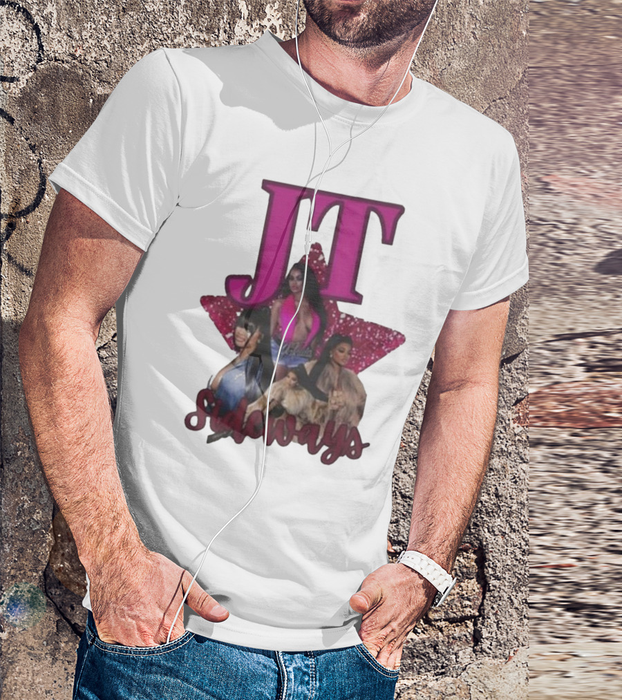 JT Sideways Star Pink Glamorous Portraits T-Shirt