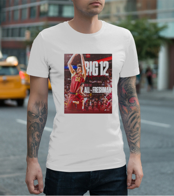 Iowa State Cyclones Men's Basketball Big 12 Honors Milan Momcilovic All Freshman Team T-Shirt