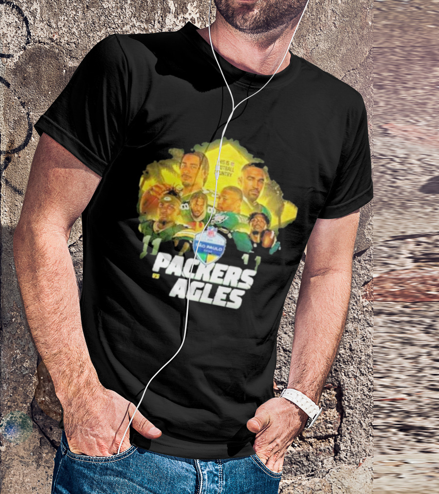 Packers Vs Eagles São Paulo NFL Football Country T-Shirt