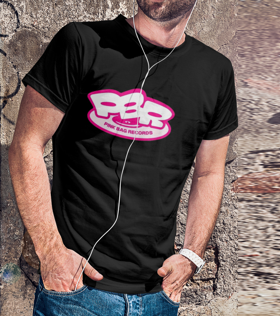 PBR Pink Bag Records PBR Bubble Text T-Shirt