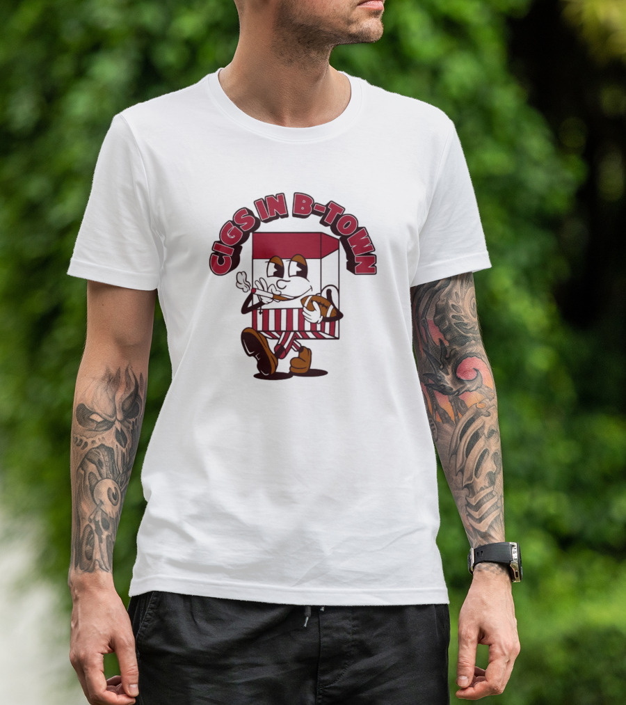 Store Cigs In B-Town Cartoon Smoking Pack T-Shirt